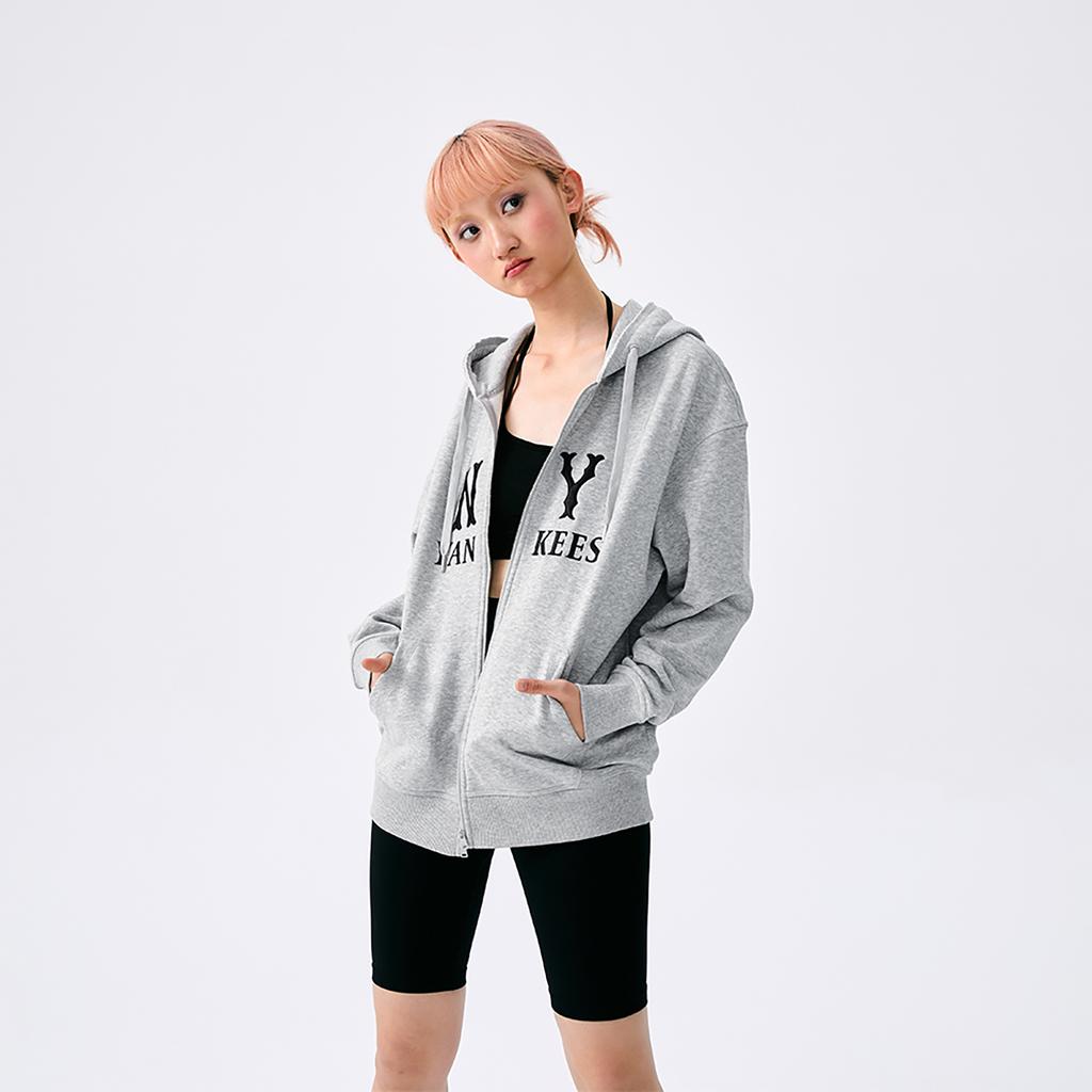 New MLB New York Yankees Basic Collection SS25 Sweatshirt Unisex Heather Gray 3ATRB0551-50MGS