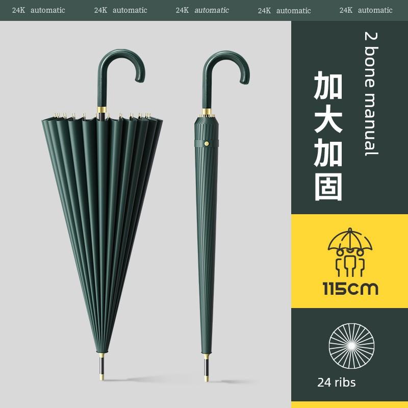 Super Strong Sun Protection Umbrella, Large 24-Rib Curved Hook Long Handle Umbrella for Men, Extra Large Size, Home Use, Thickened, Reinforced