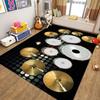Rum Kit Music Instruments Area Large Carpet Musical Rock Rug for Home Living Room Bedroom Dorm Door Mat Non-slip Floor Mats INS