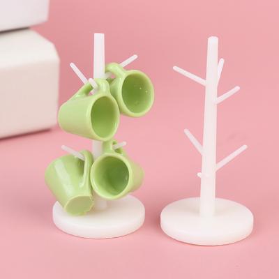 Ēdamistabas Bāra Mēbeles Ar Kausa Leļļu Mājiņas Vīna Glāzēm Plastmasas Plaukts Statīvs Turētājs