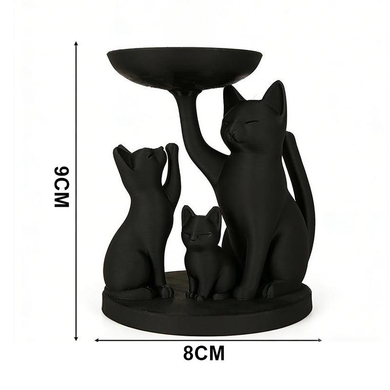 Black Cat Jewelry Tray, Desktop Jewelry Storage Tray, Decorative Items For Home Desktop Decoration & Storage Makeup Storage