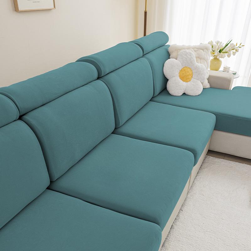 Simple Double-Layer Sofa Elastic Non-Slip Sofa Slipcover Living Room Four Seasons Universal Breathable Thickening Sofa Cushion Cover