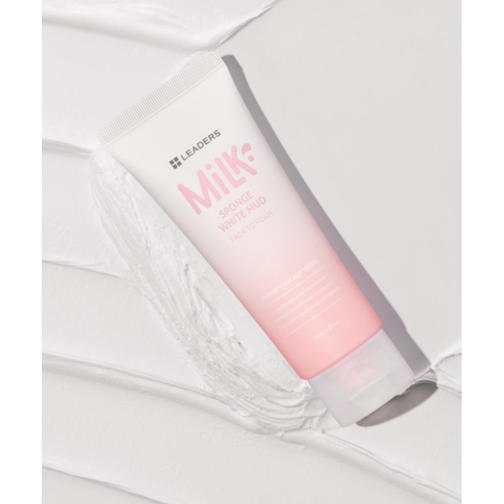 Leaders Cosmetics Leaders Milk Sponge White Mud Facto Foam One Step Cleanser 120g