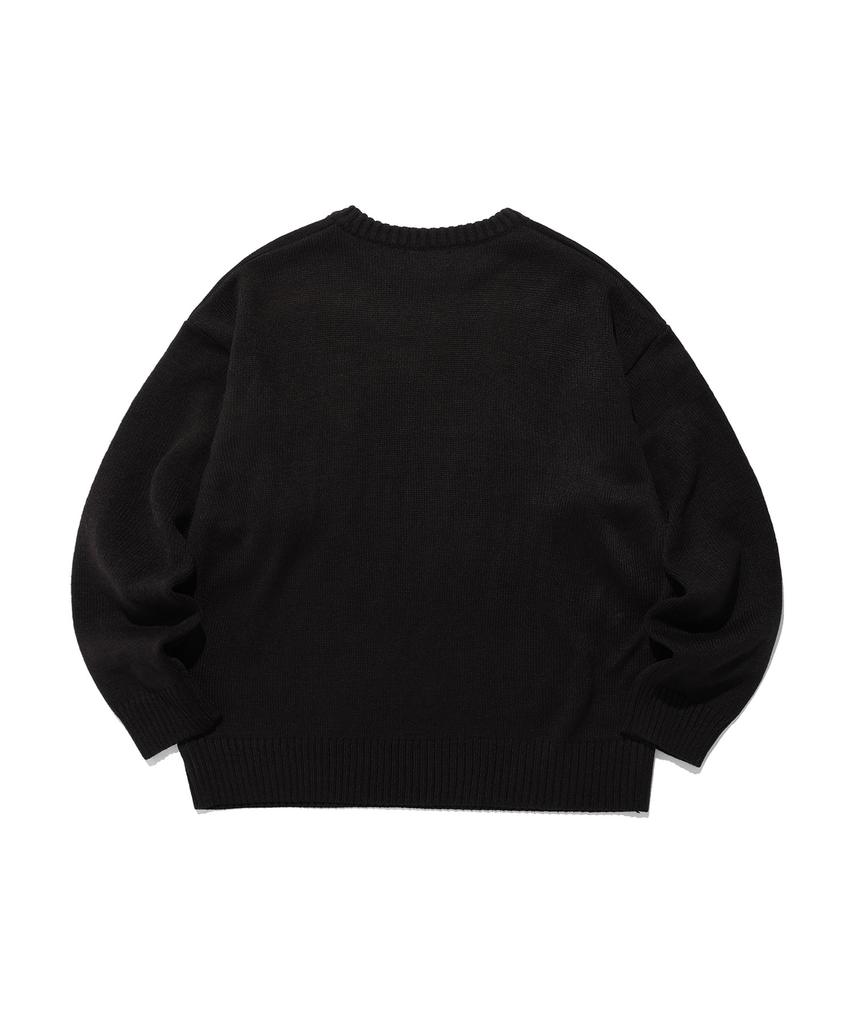 NICEGHOSTCLUB Monster Teeth Logo Knit_Black(Ng2Esuk600A)