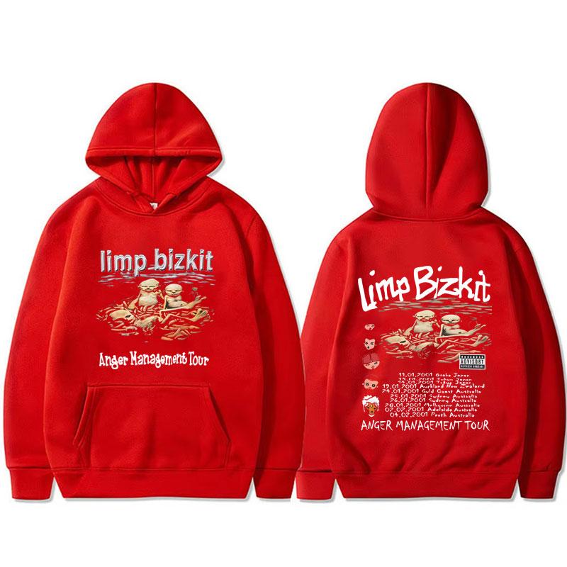 90s Rock Band Limp Bizkit Anger Management Tour Hoodie Men Women Fashion Oversized Pullover Unisex High Quality Fleece Hoodies