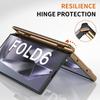 For Samsung Galaxy Z Fold6 5G Case Wrist Band Hinge Protection Leather+PC Phone Cover