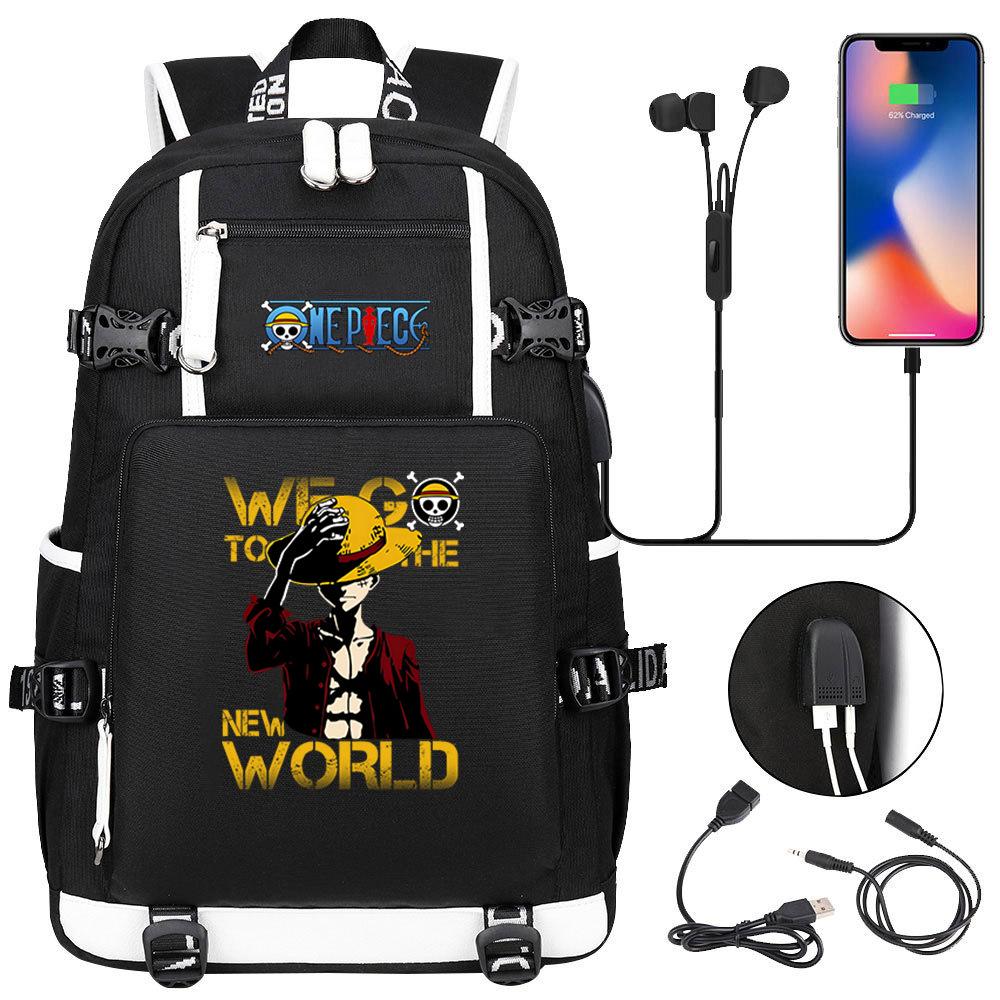 One Piece King Fashion Backpack Personalized Printing Youth Leisure Travel Cross-border Multifunctional Large Capacity Student School Bag