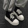 Thick-soled heightening college style high street male female couples big-headed locomotive boots classic high-top Martin boots board shoes