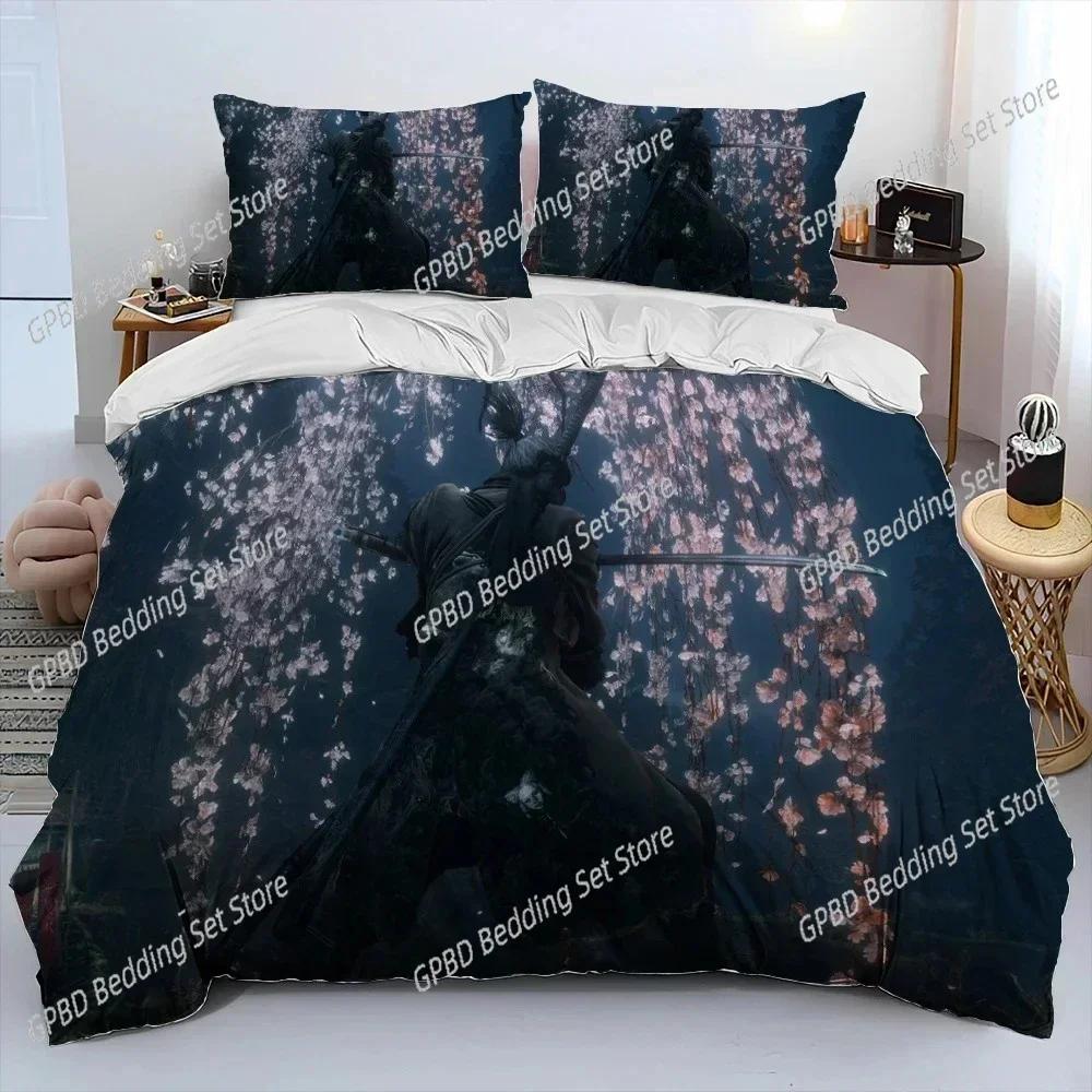 Comforter S-Sekiro Shadows Die Twice Game Bedding Set 3D Printed Suitable For Bedroom Kids Home Textile