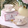 Rosa Mädchen Keramiktassen und Untertassen Büro Nachmittagstee Niedliche Tasse Klein Frisch Premium Leichter Luxus Souvenir Nische