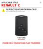 Metal Key Case for Dongfeng Renault Koleos, Kadjar, eNuo, Kolebin