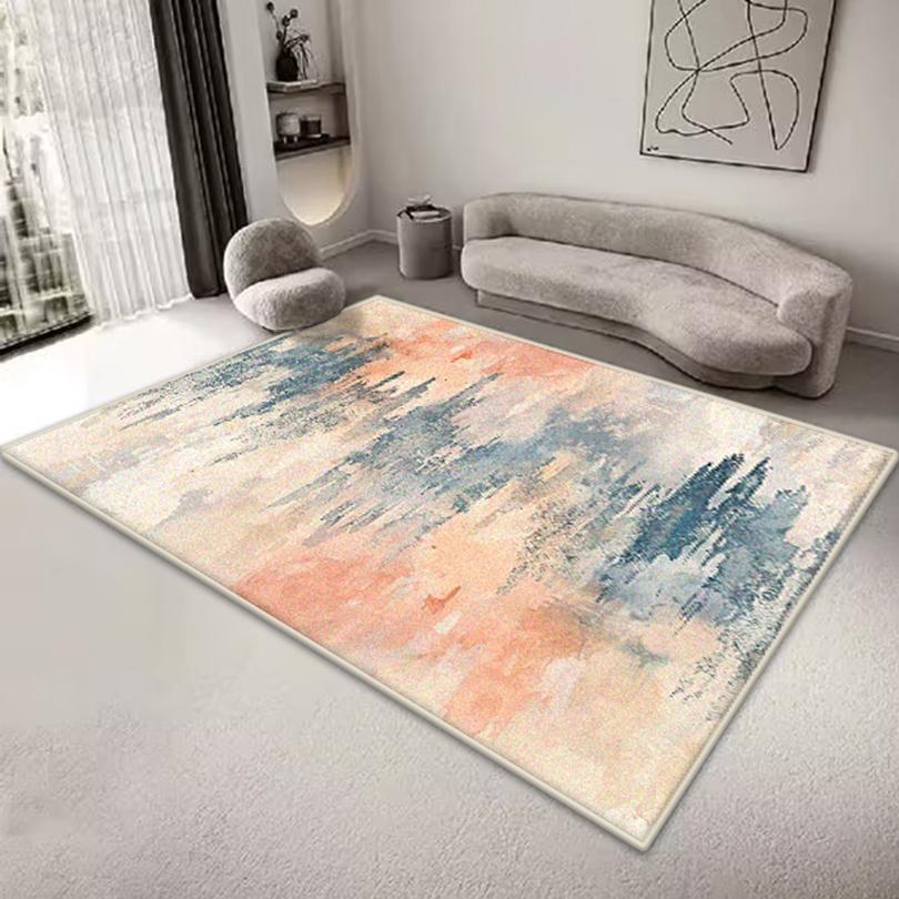 Simple Style Non-slip Decoration Home Carpet for Live Room Soft Sofa Table Mat Easy Cleaning Room Decor Abstract Bedroom Rug