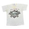 Vintage T-shirt Graphic Print Spell Out Alaska 90s White Mens