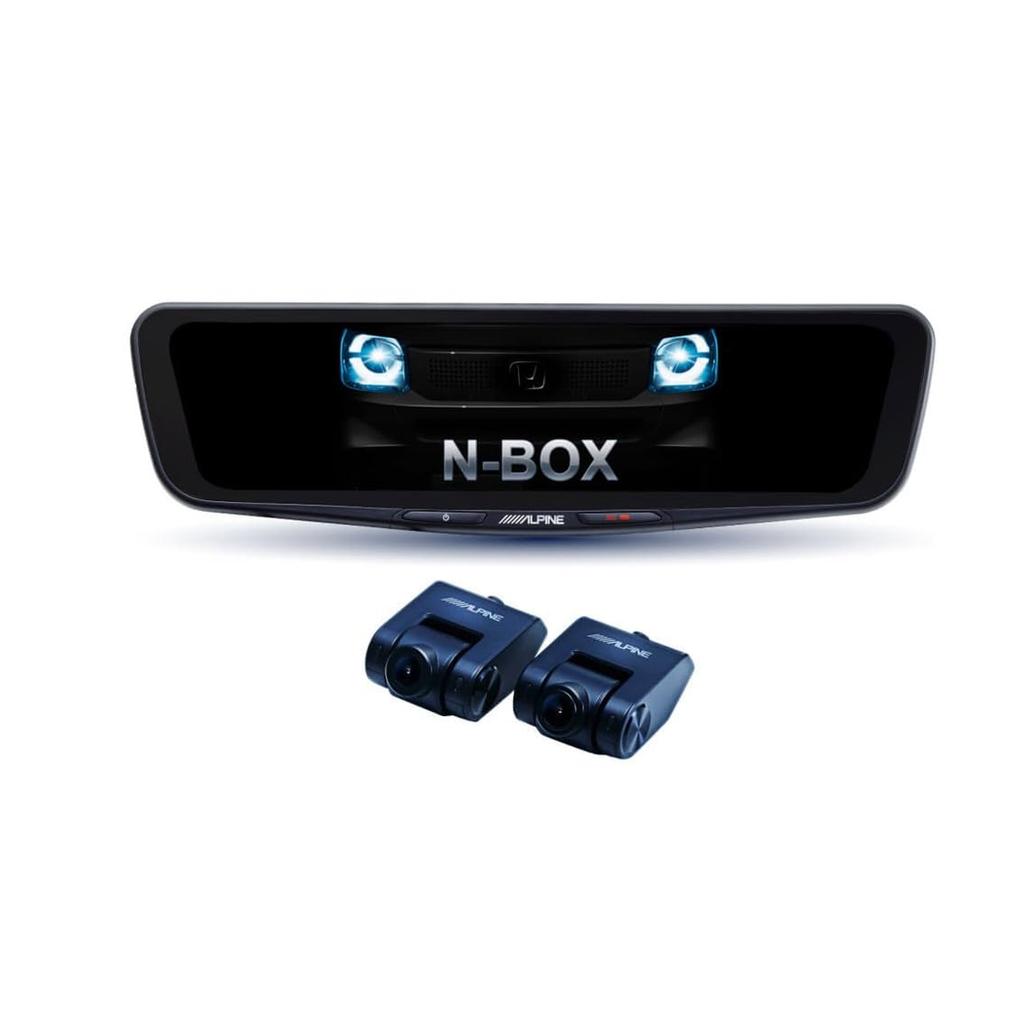 digital mirror with dashcam for Alpine for genuine rear 10-inch N-BOX (2023.10-present) [replacement mirror/in-car camera]