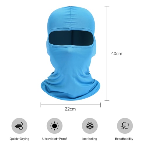 Sunland Face Mask, Face Cover, UV Protection, Neck Guard, Cycling Balaclava, Breathable and Quick-Drying, Lycra Fabric Headwear for Motorcycles, Cycli