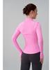 Women's High Neck Spliced Running Jacket: Slimming, Thickened Fitness Wear with Thumb Holes for Autumn/Winter