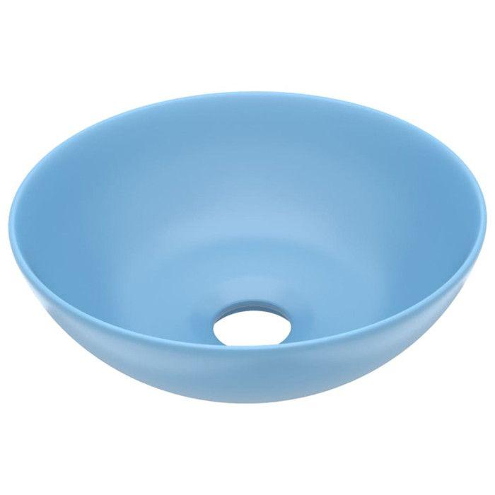 VidaXL Bathroom Sink Round Countertop Washbasin Toilet Kitchen Hand Basin Cosmetic Room Home Interior 146978