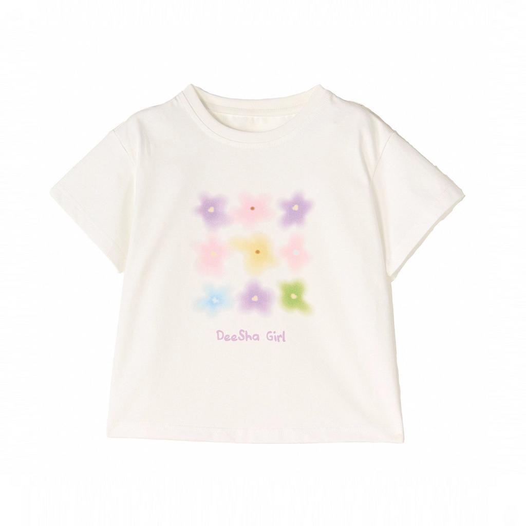 Girls' T-shirt Short Sleeve 26 Summer Middle and Large Children's Clothing Children's T-shirt