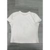 T-shirt estiva da donna a maniche corte stampata girocollo slim corta sexy senza vita