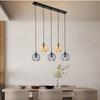 Nordic led g9 bola de vidro jantar luminária cinza/âmbar cabeceira quarto balcão barra corredor café decoração luzes penduradas com lâmpada