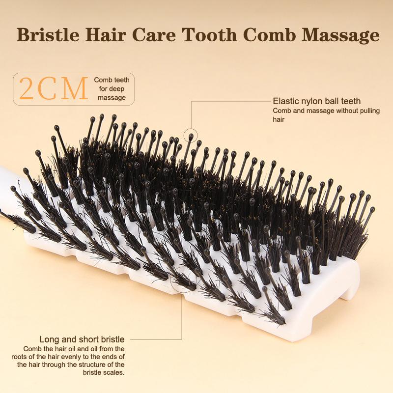 Barber Hair Dyeing Cutting Coloring Brush With Anti-Scalding Fish Bone Shape Comb Men'S Hair Styling Tool