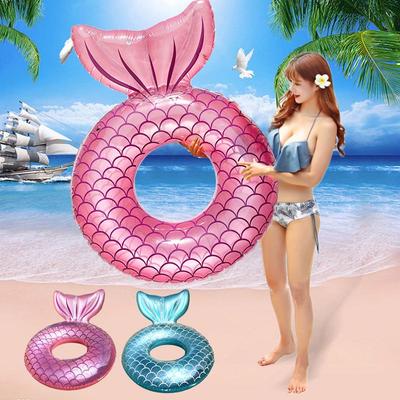 Thickened Mermaid Inflatable Swim Ring for Adults - Water Sports & Outdoor Swimming