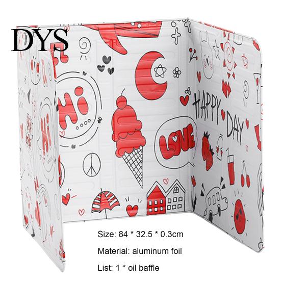 Stove Top Baffle Plate Cartoons Animal Print Grease Proof Aluminum Splatter Board Foil Gas Folding Cover for Kitchen Anti-Splatter Screen