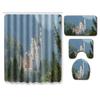 Creative Bathroom Non-Slip Floor Mat, Shower Curtain Combination Carpet, European And American Style Explosion Woman