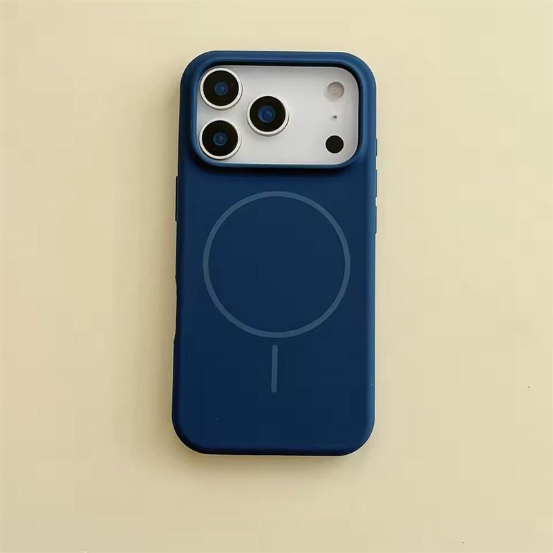 Liquid Silicone Matte Solid Case for iPhone 17 Air 16 15 14 Plus 13 12 Pro Max for Magsafe Wireless Charging Shockproof Cover