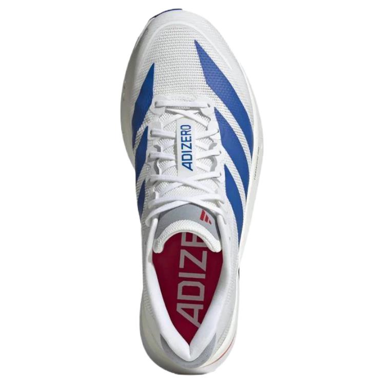 Adidas Adizero Boston 13 Support Low top Running Shoes Men's White Blue Red JQ1668