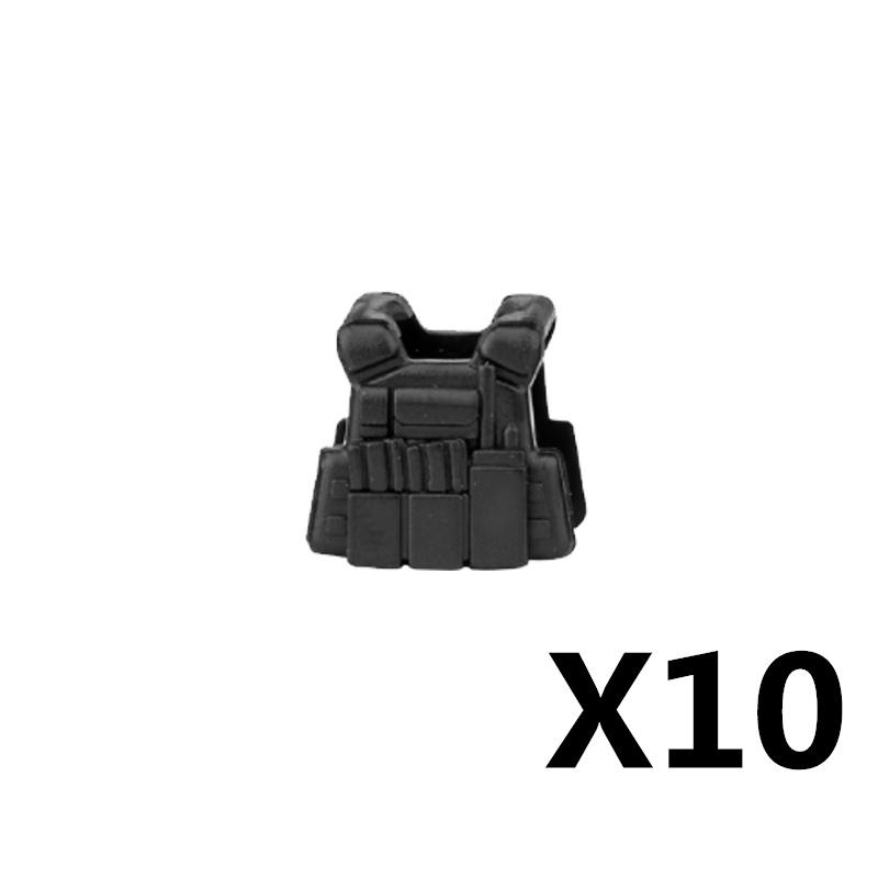 MOC Militärfigur Zubehör Bausteine Alpha SWAT Helm Weste Rucksack Knieschoner Nachtsichtgeräte Steine Spielzeug K017
