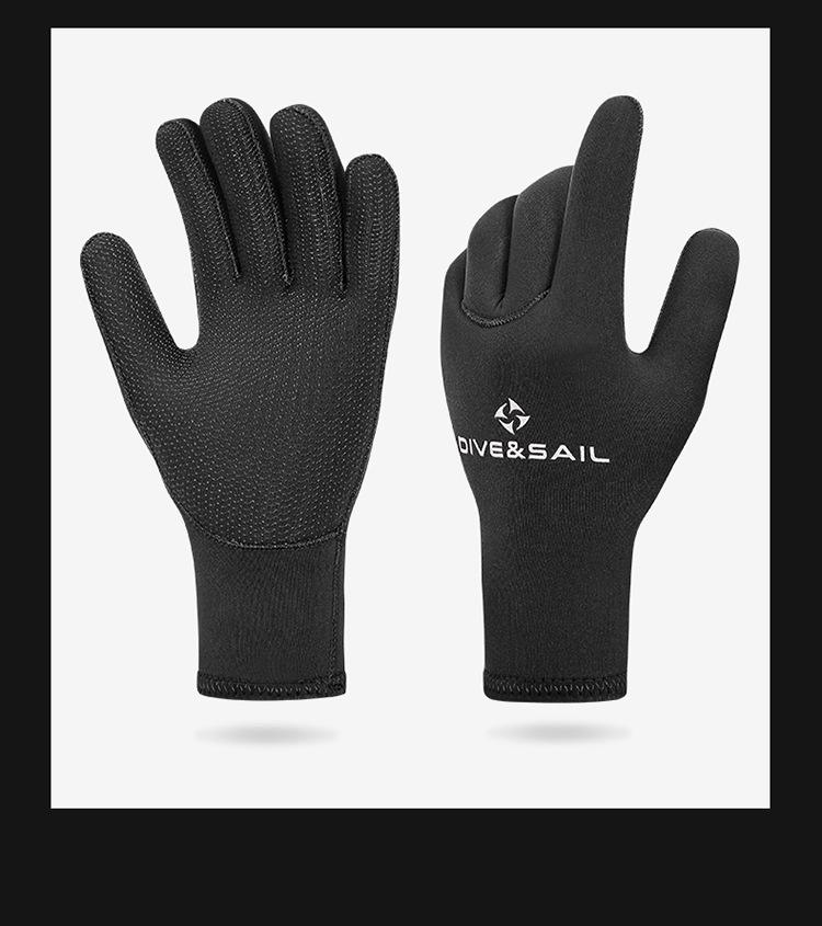 DIVE&SAIL 5MM Diving Gloves: Cold-Proof, Scratch-Resistant for Swimming, Surfing, Fishing, Rescue & Cycling