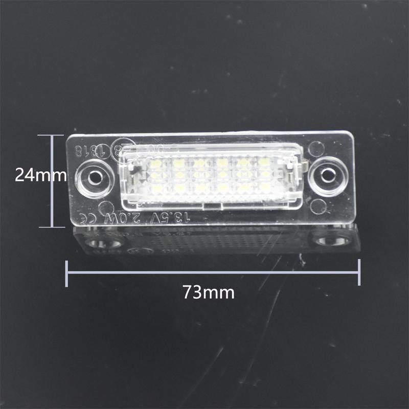 2pcs Car LED License Number Plate Lights Lamp For Volkswagen Passat B5.5 B6 Golf Plus MK5 Transporter T5 Caddy Touran