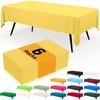 6 Pack Disposable Plastic Tablecloths for Parties, Weddings, Birthdays, Christmas, Anniversaries| Durable Machine-Made Buffet Table Coverings