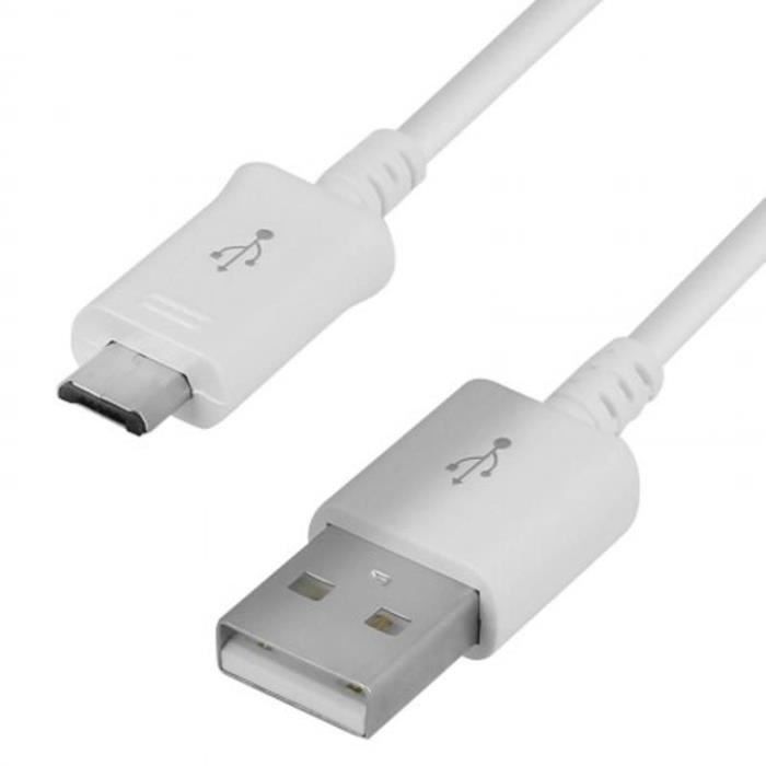 Câble Micro-USB Blanc pour Samsung Galaxy Tab A 10.1 (2016)