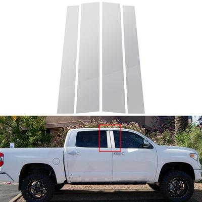 Dörrfönster Krom Pelarstolpar Kåpa Trim Biltillbehör för Toyota Tundra Crew Max Cab/Dubbelhytt 2007-2018 2019 2020 2021