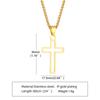 Casual Hollow Cross Necklaces for Men Boys,Waterproof Stainless Steel Cross Pendant Necklace,Religious Faith Prayer Zircon Gift