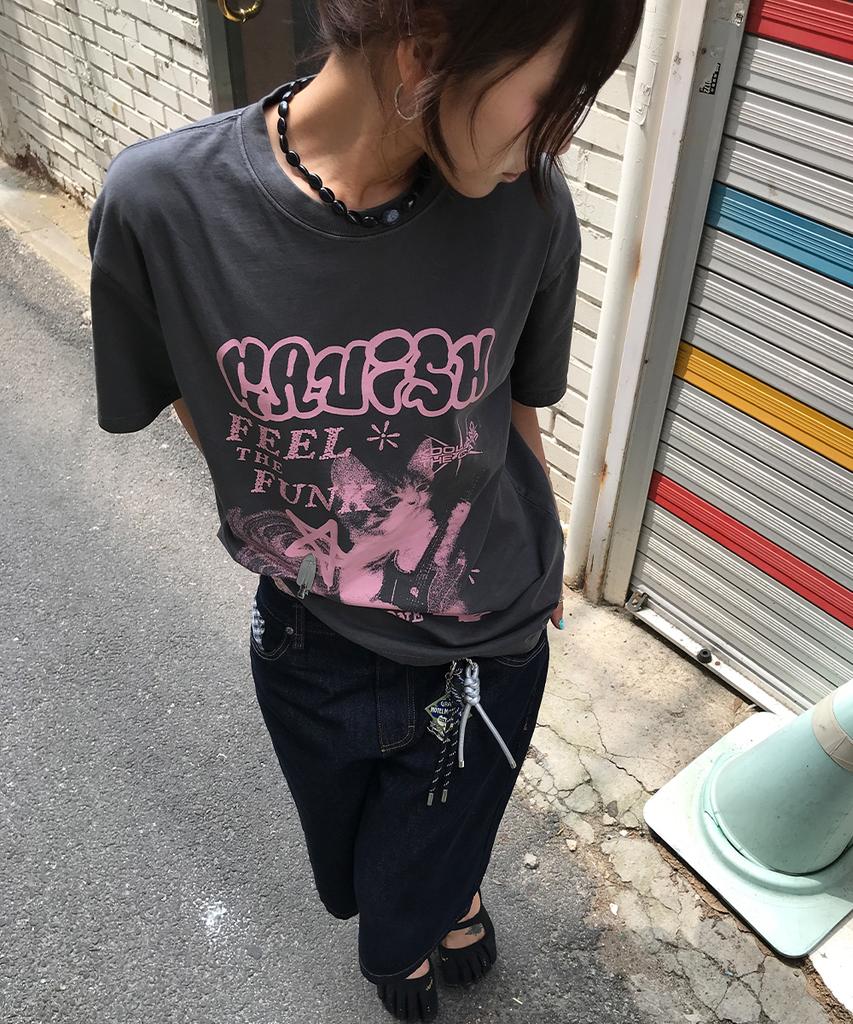 CAVISH Mega Cyclone Pigment Ss Tee Charcoal(Cv2Dmut524A)