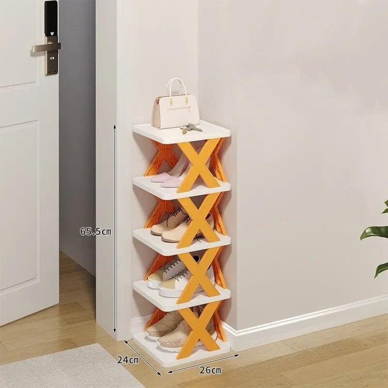 5 Tier New Simple Shoe Rack Multi-folding Space-saving DIY Home Organizer Multifunctional Economic Storage Shoe Rack