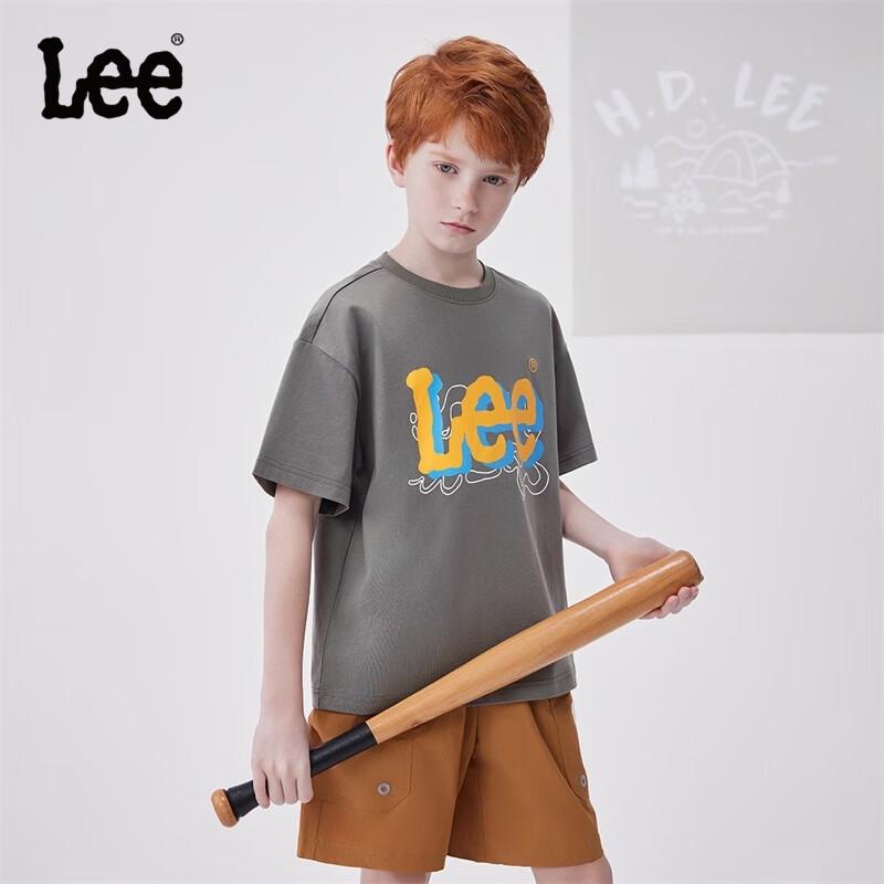 Lee Kids' Cotton Blend Letter Print Short Sleeve T-Shirt
