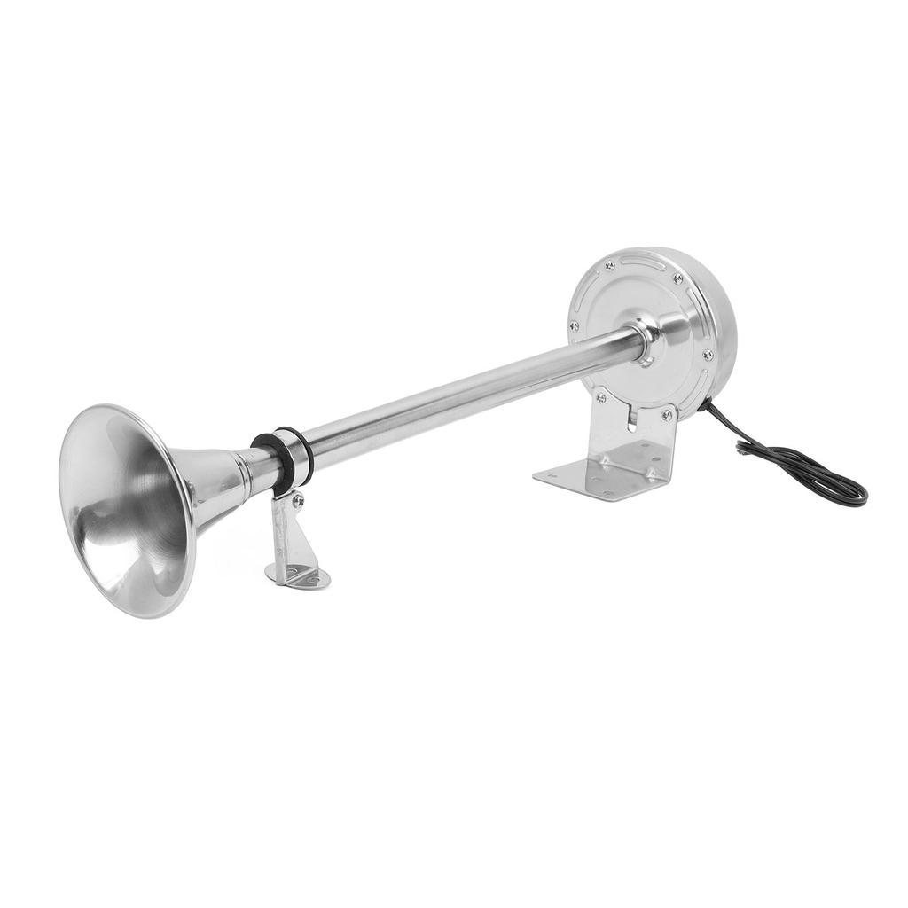 Boat Single Trumpet Horn 12V Electric Stainless Steel Horn 150db Powerful Waterproof Marine Horn for Yacht Truck SUV RV