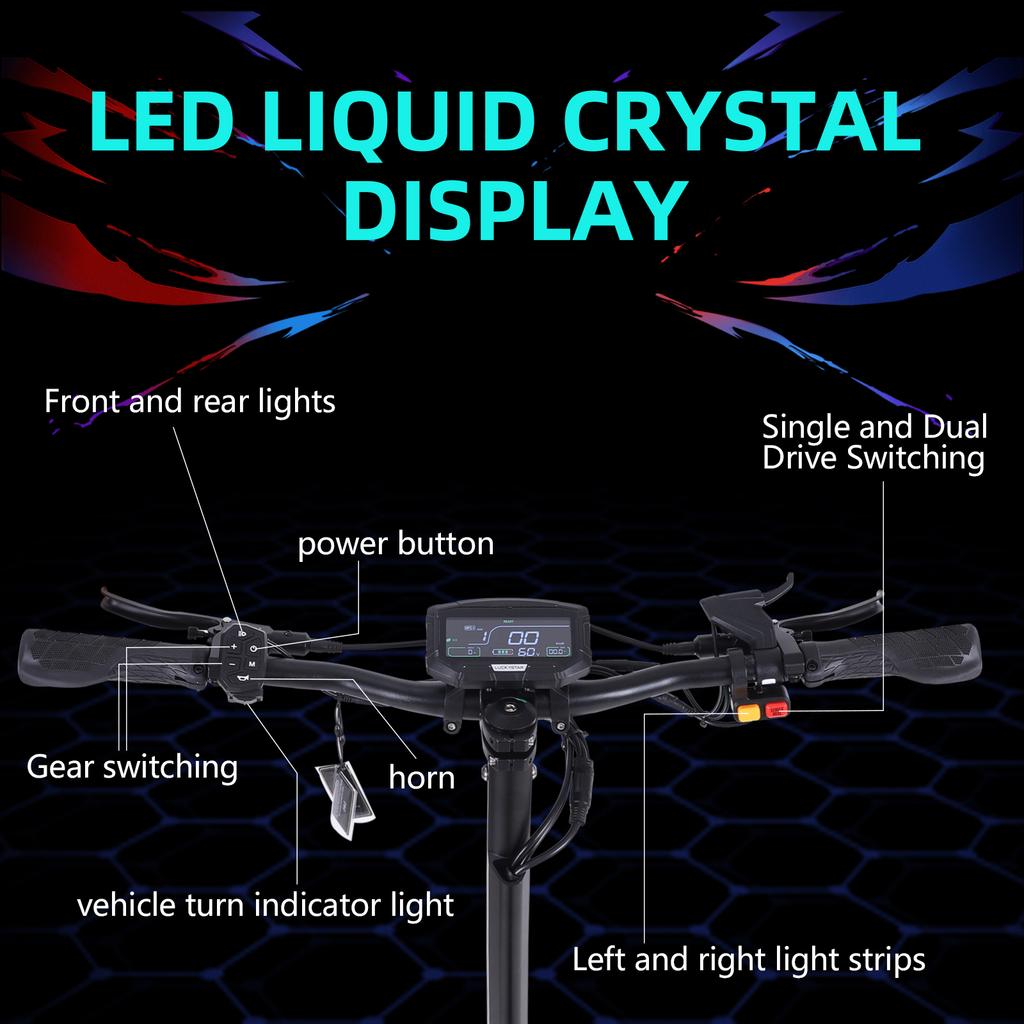 J30MAX Electric Scooter, 6000W Dual Motor 60V38Ah,NFC Card Activation Scooter, Hydraulic Brake 11" All Terrain Tires E-Scooter