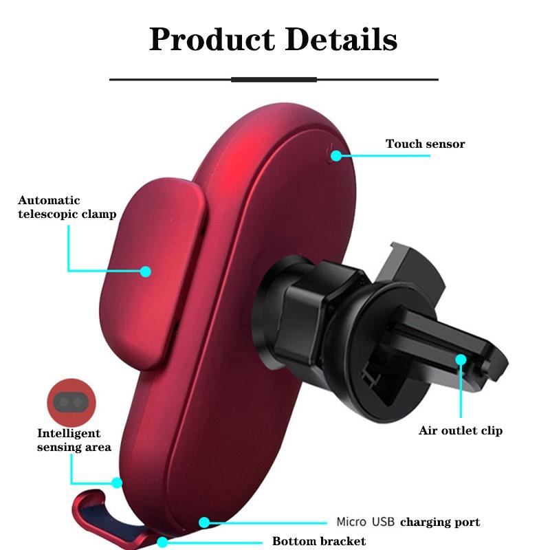 Neu S11 Drahtlose Ladegerät Magie Clip Auto Halter Handy Smart Infrarot Sensor Auto Drahtlose Ladegerät