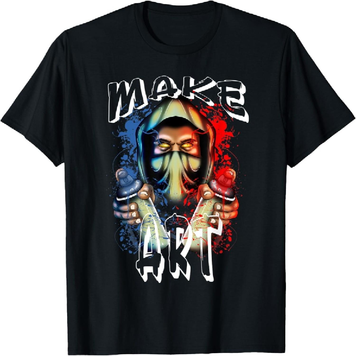 Футболка с принтом «Художник граффити с баллончиками, теггер, уличное искусство»(1) XXXXXL разноцветный