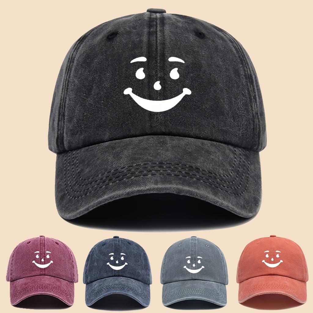 Printed Baseball Cap Trucker Hat Adjustable Retro Dad Hat