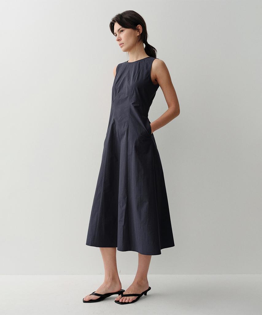 Ia Raye Sleeveless Dress (Navy)