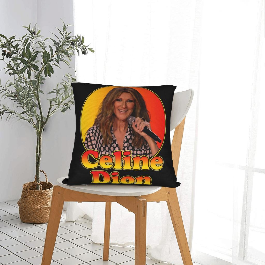 Celines Dion Pillowcase Printing Polyester Cushion Cover Gift Throw Pillow Case Cover Home Square 45X45Cm
