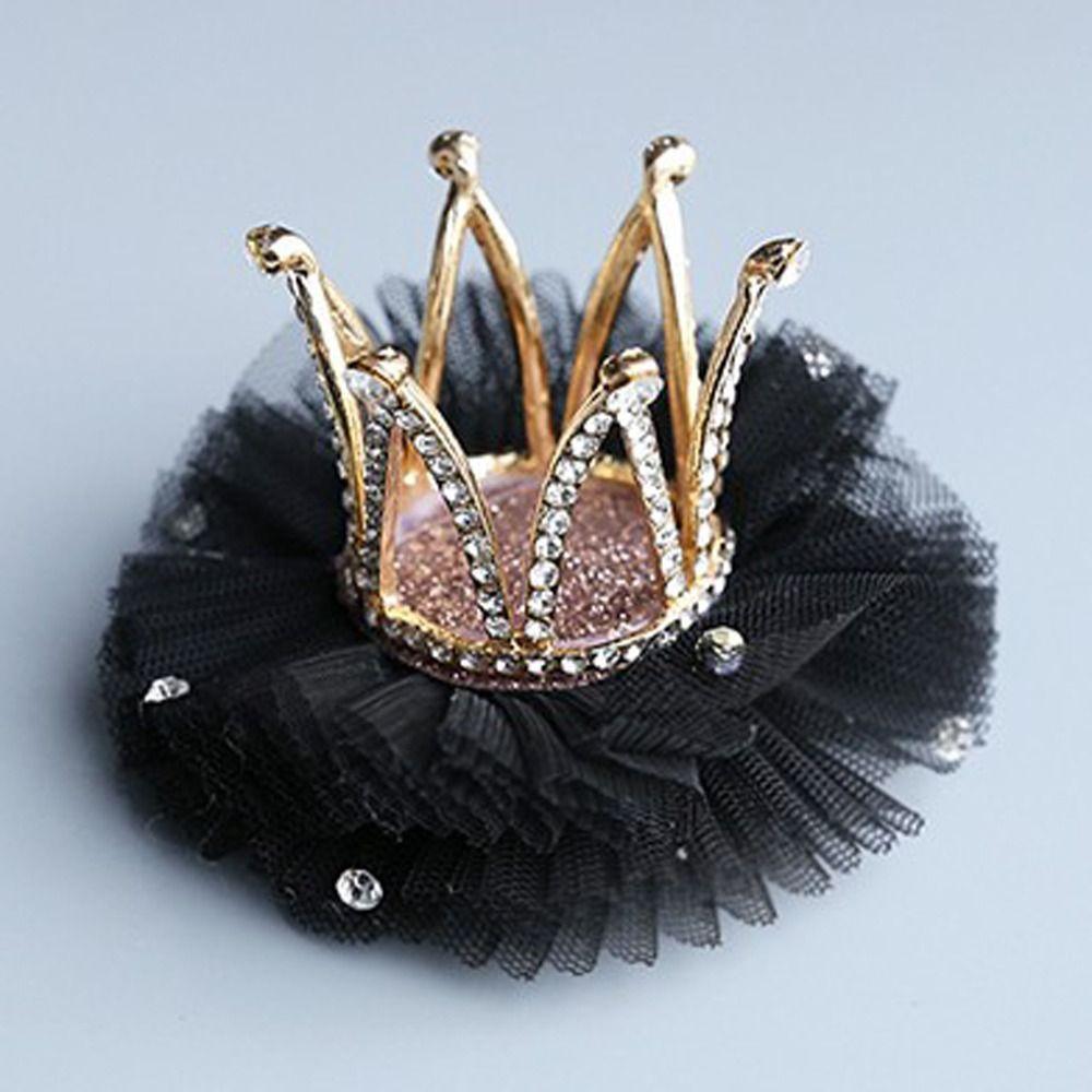Fashion Cute Zinc Zinc Alloy Gauze Pearl Headdress Rhinestone Girl Hairpin Hair Accessory Headwear Hair Clip