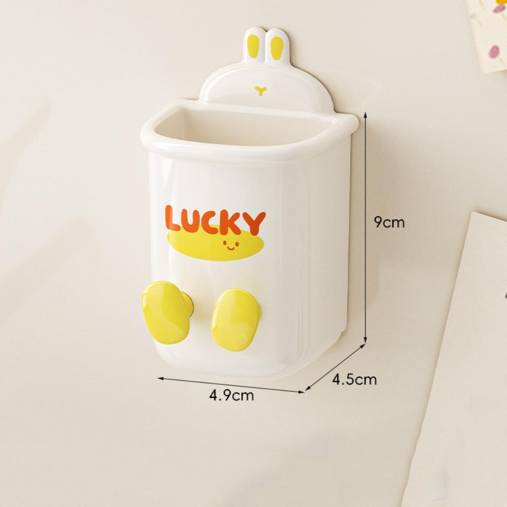 Wall Mounted Toothpaste Storage Rack Cartoon Electric Toothbrush Stand Rack  Bathroom Organizer