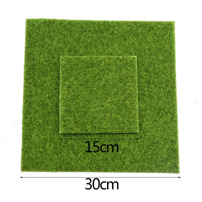 15/30cm Grasmatte Grün Kunstrasen Moos Rasen Teppich DIY Mikrolandschaft Heim Boden Aquarium Hochzeitsdekorationen